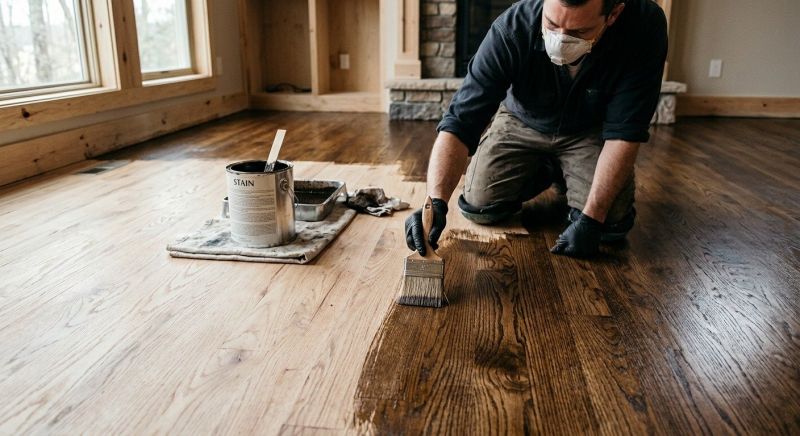 Maple Floor Staining in Overland Park, KS