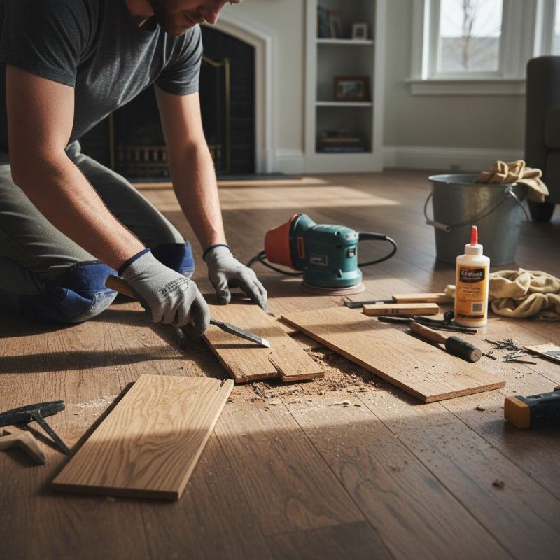 Local Wood Floor Repair Service pros at work