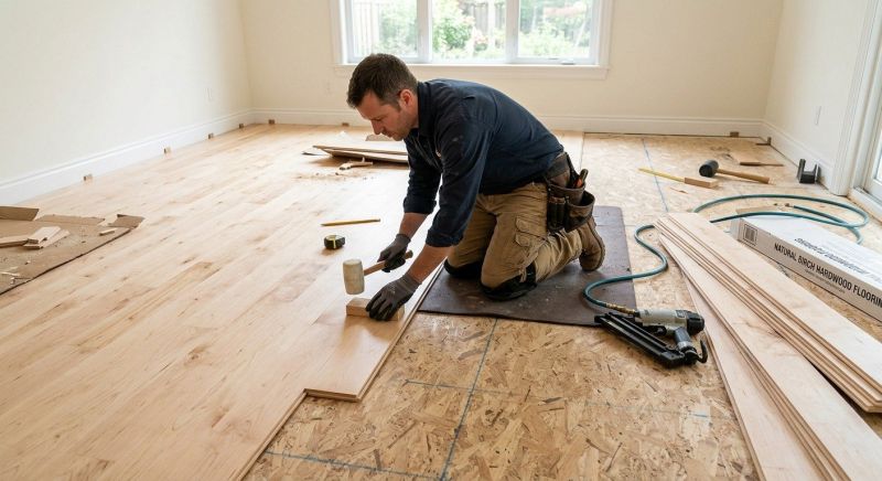 Birch Floor Installation in Fort Worth, TX