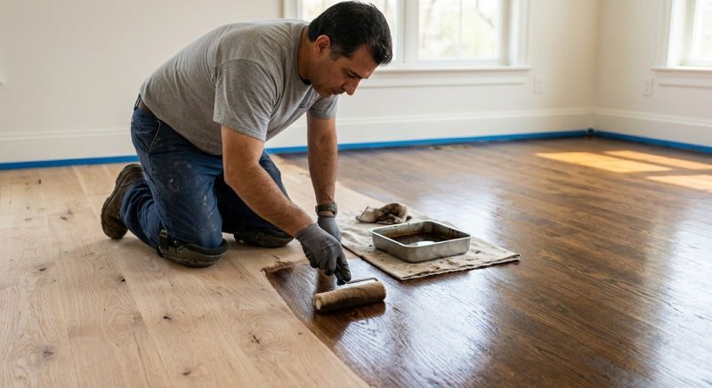 Oak Floor Staining in Overland Park, KS