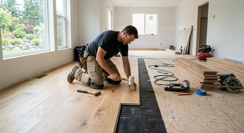 White Oak Floor Installation in Austin, TX