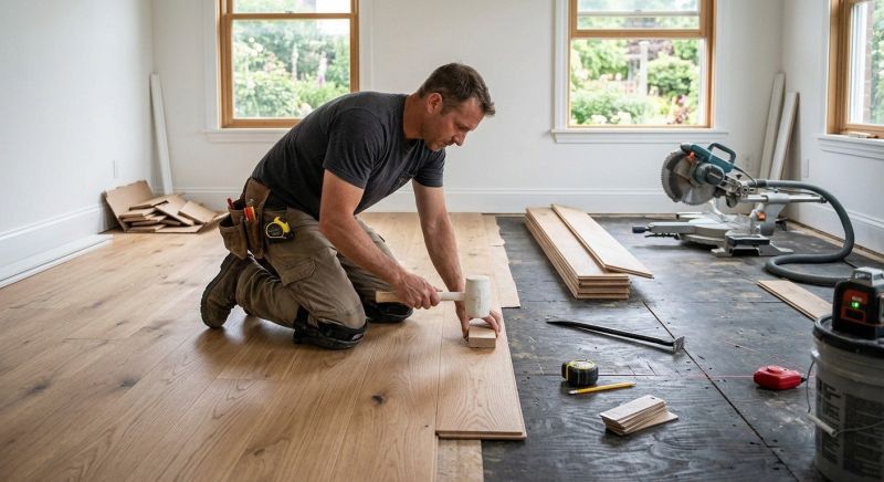 Wide Plank Floor Installation in Manassas, VA