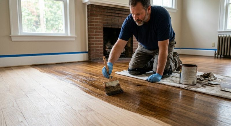 Wood Floor Staining in Olathe, KS
